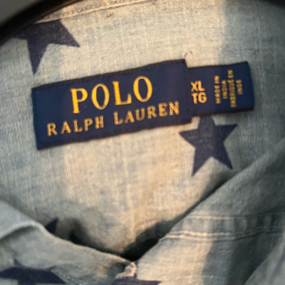 Polo Ralph Lauren Blue Star Casual Button Down Shirt - Picture 4 of 4